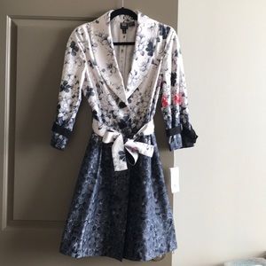 Worth New York floral trench coat